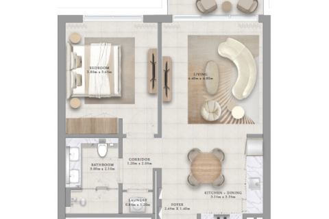 Dzīvoklis Mina Rashid, Dubaijā, AAE 1 istaba, 71 m2 Nr. 689820 - attēls 6