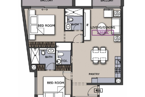 Appartement te koop in Jumeirah Village Circle, Dubai, VAE 1 kamer, 107 vr.m., nr 689822 - foto 3