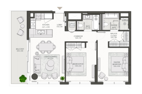 Al Wasl, Dubai, BAE’de satılık daire 1 yatak odası, 64 m&sup2; No 689817 - fotoğraf 14