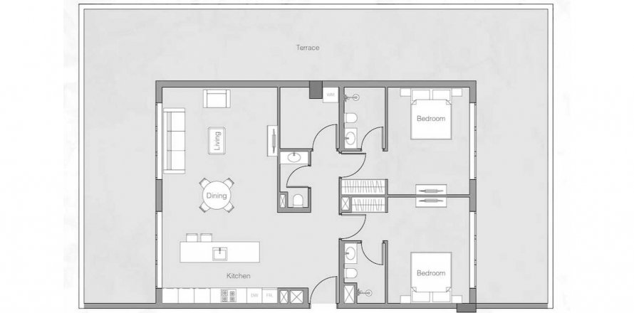 Apartament në 1WOOD në Jumeirah Village Circle, Dubai, Emiratet e Bashkuara Arabe 2 dhoma gjumi, 212.51 m2. № 302424