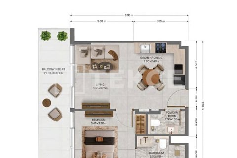 Apartament na sprzedaż w Dubai Land, Dubai, ZEA 2 sypialnie, 114 mkw., nr 763941 - zdjęcie 26