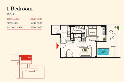 Penthouse lakás itt: Al Satwa, Dubai, EAE, 2 hálószoba, 179 m², azonosító: 699389 - fénykép 29