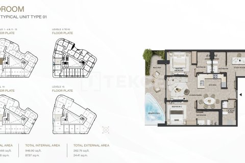 Apartmán v Dubai Land, SAE 2 spálne, 115 m2 č. 699390 - Fotografia 30