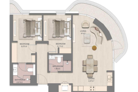 Ras Al Khaimah, UAE의 판매용 아파트 36제곱미터 번호 689732 - 사진 11