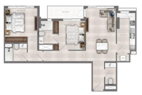 Apartmán v Dubai, SAE 1 spálňa, 72 m2 č. 704333 - Fotografia 7