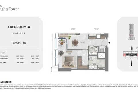 Apartemen di Heights Tower di International City, Dubai, UEA 1 kamar tidur, 78 m2 nomor 696438 - foto 11