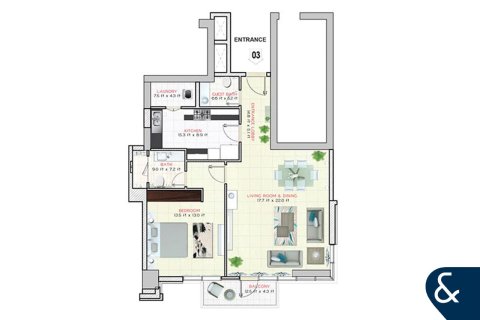 Пәтер Даунтаун Дубай (Даунтаун Бурдж Дубай), БАӘ-да 1 жатын бөлме, 99 м² № 667739 - фото 13