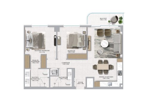Apartman u gradu Mina Rashid, Dubai, UAE 2 spavaće sobe, 108.1 m2 Br. 714346 - Slika 13