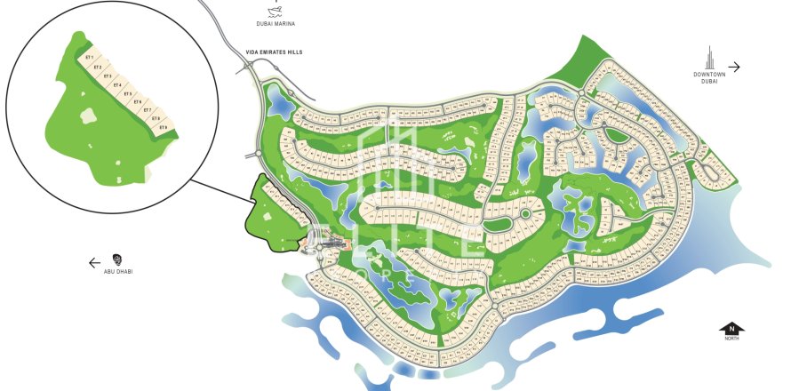 Land i Emirates Hills, Dubai, UAE 2947 kvm № 736306