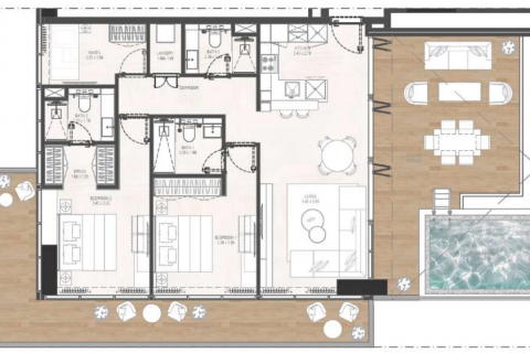 Byt v Dubai, SAE 2 ložnice, 151 m² Č.: 630037 - fotografie 8