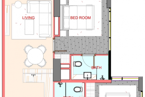 Apartemen di Al Marjan Island, Ras Al Khaimah, UEA 2 kamar tidur, 80 m2 nomor 630034 - foto 17