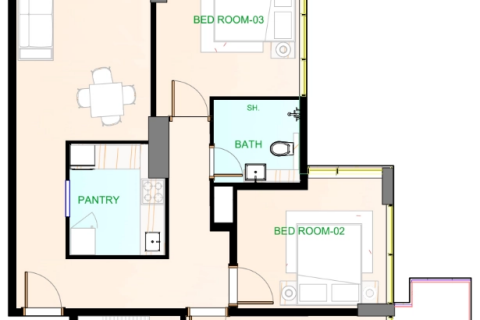 Apartament në Al Marjan Island, Ras Al Khaimah, Emiratet e Bashkuara Arabe 3 dhoma gjumi, 114 m2. № 630035 - Foto 17