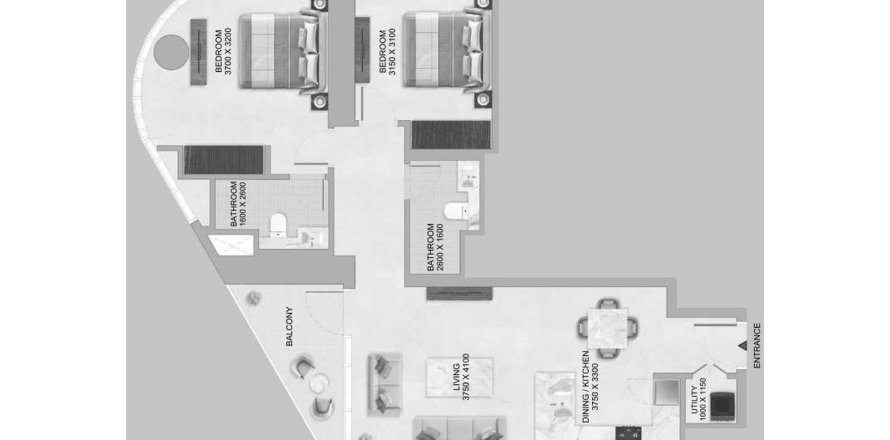 Apartament w Nadd Al Sheba, Dubai, ZEA 2 sypialnie, 93 mkw. nr 662196