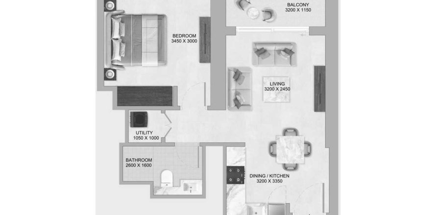 Apartament w Nadd Al Sheba, Dubai, ZEA 1 sypialnia, 52 mkw. nr 662195