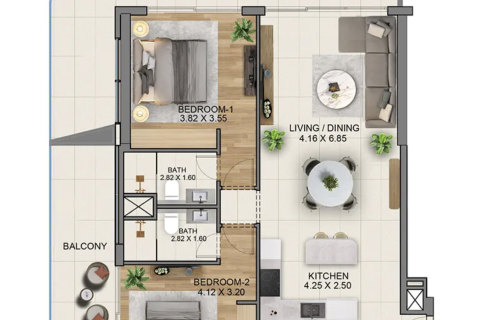 Apartment til salg i Jumeirah Islands, Dubai, UAE 2 soveværelser, 139 kvm № 754308 - foto 9