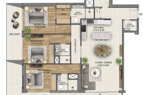Jumeirah Islands, Dubai, BAE’de satılık daire 3 yatak odası, 204 m&sup2; No 754309 - fotoğraf 10
