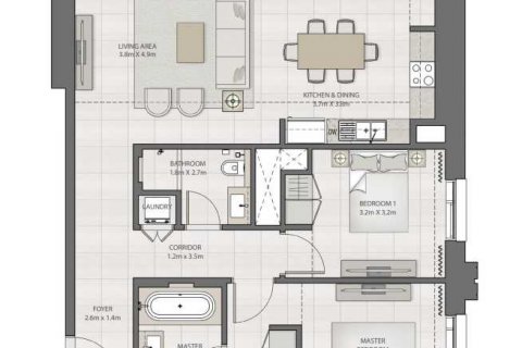Müüa korter asukohaga Dubai Creek Harbour (The Lagoons), AÜE: 2 magamistoaga, 110 m² Nr 637128 - pilt 4