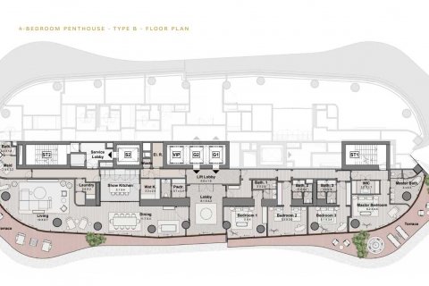 Apartment in BULGARI LIGHTHOUSE in Jumeirah, Dubai, UAE 4 bedrooms, 598 sq.m. № 637167 - photo 8