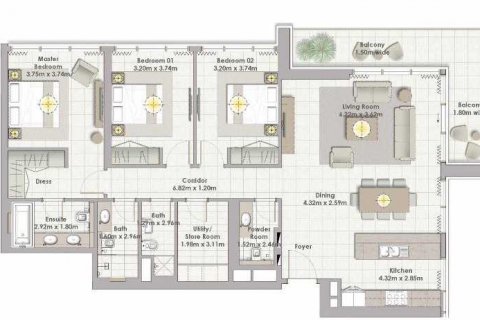 Apartment in THE COVE in Dubai Creek Harbour (The Lagoons), UAE 3 bedrooms, 171 sq.m. № 637169 - photo 3