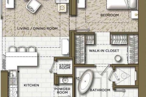 Apartemen di Palm Jumeirah, Dubai, UEA 1 kamar tidur, 99 m2 nomor 636992 - foto 4